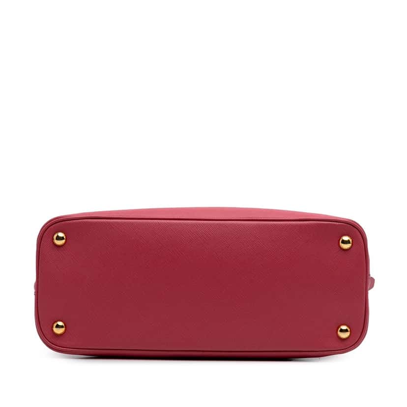 Prada Medium Saffiano Lux Promenade Satchel Pink Leather Good condition - Inside View