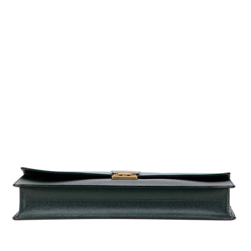 Louis Vuitton Taiga Serviette Kourad Briefcase Green Leather Good condition - Inside View