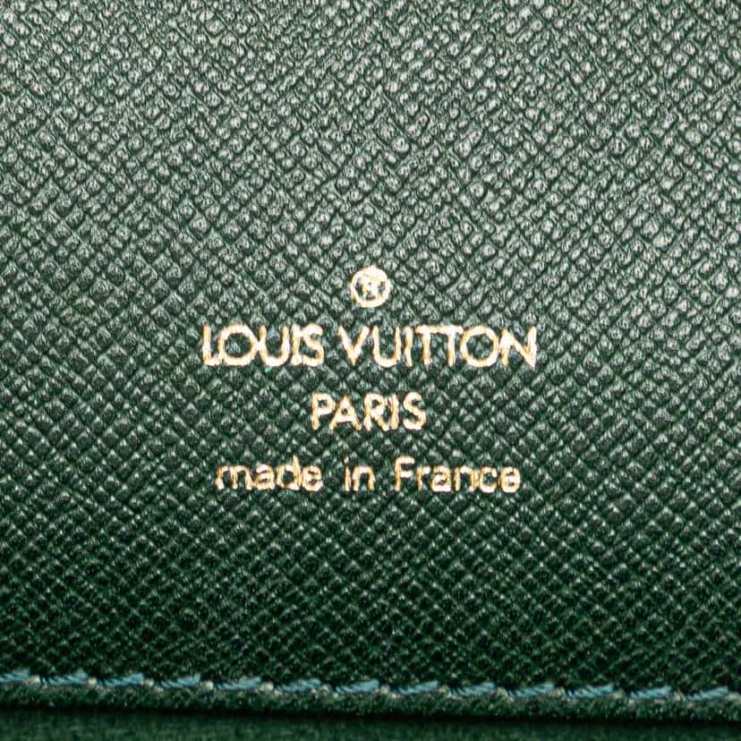 Louis Vuitton Taiga Serviette Kourad Briefcase Green Leather Good condition - Box View