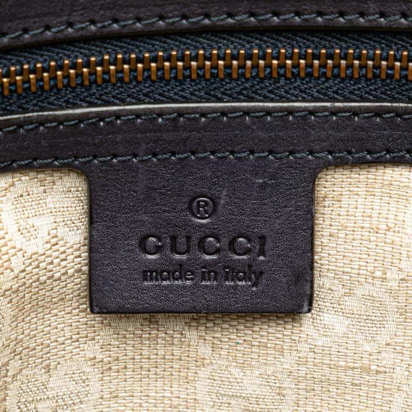 Gucci Medium Leather Web Rania Convertible Tote Black Leather Good condition - Box View