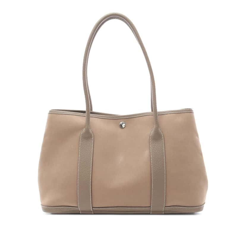 Hermès Toile and Negonda Garden Party 39 Brown Canvas Good condition - Front View