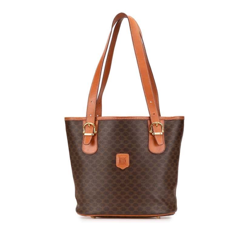 Celine Macadam Coated Canvas Tote Brown Canvas Good condition - Front View