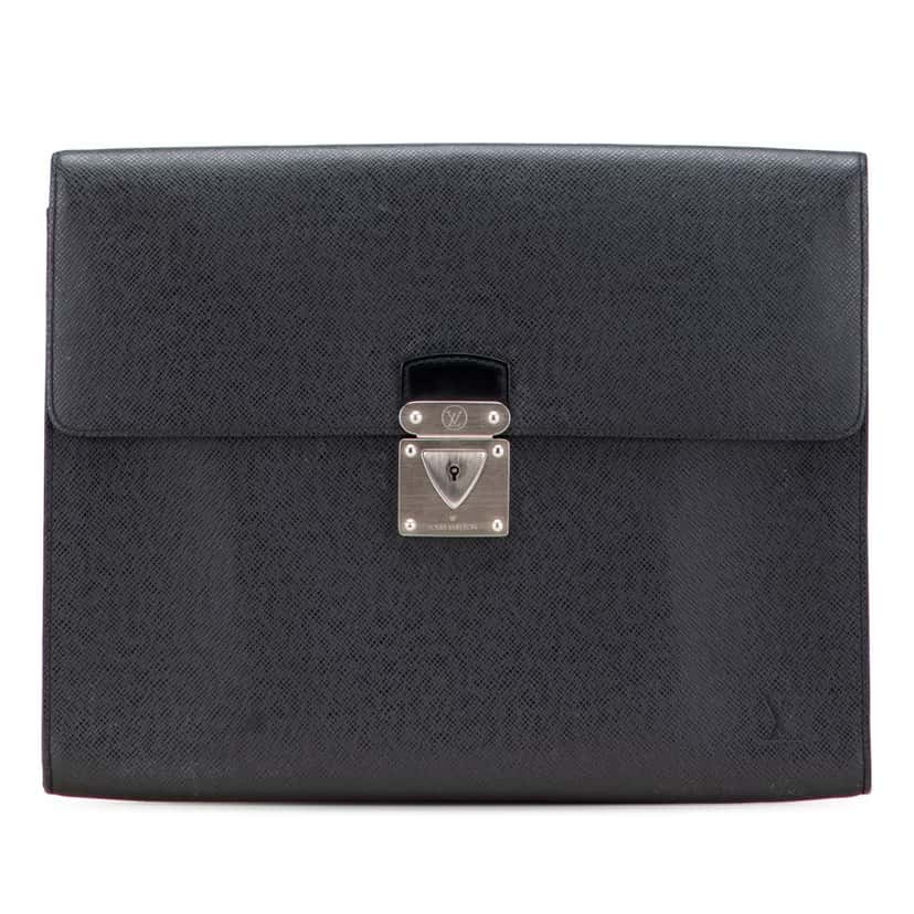 Louis Vuitton Taiga Minuto Black Leather Good condition - Front View