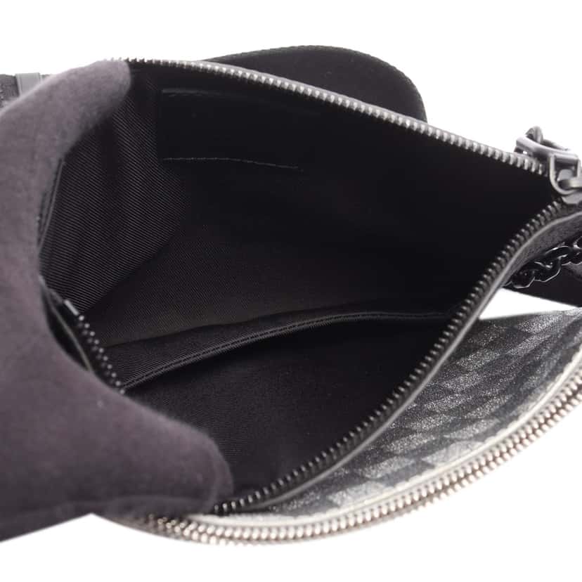 Louis Vuitton Damier Glitter Taurillon In The Loop Trio Pouch Black Leather Good condition - Model View