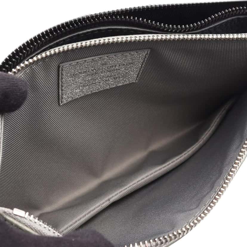 Louis Vuitton Damier Glitter Taurillon In The Loop Trio Pouch Black Leather Good condition - Box View