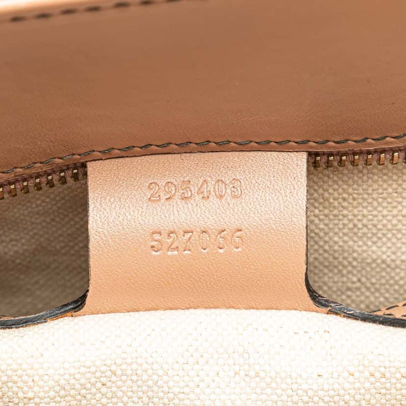 Gucci Large GG Canvas Emily Shoulder Bag Brown Leather Good condition - Box View
