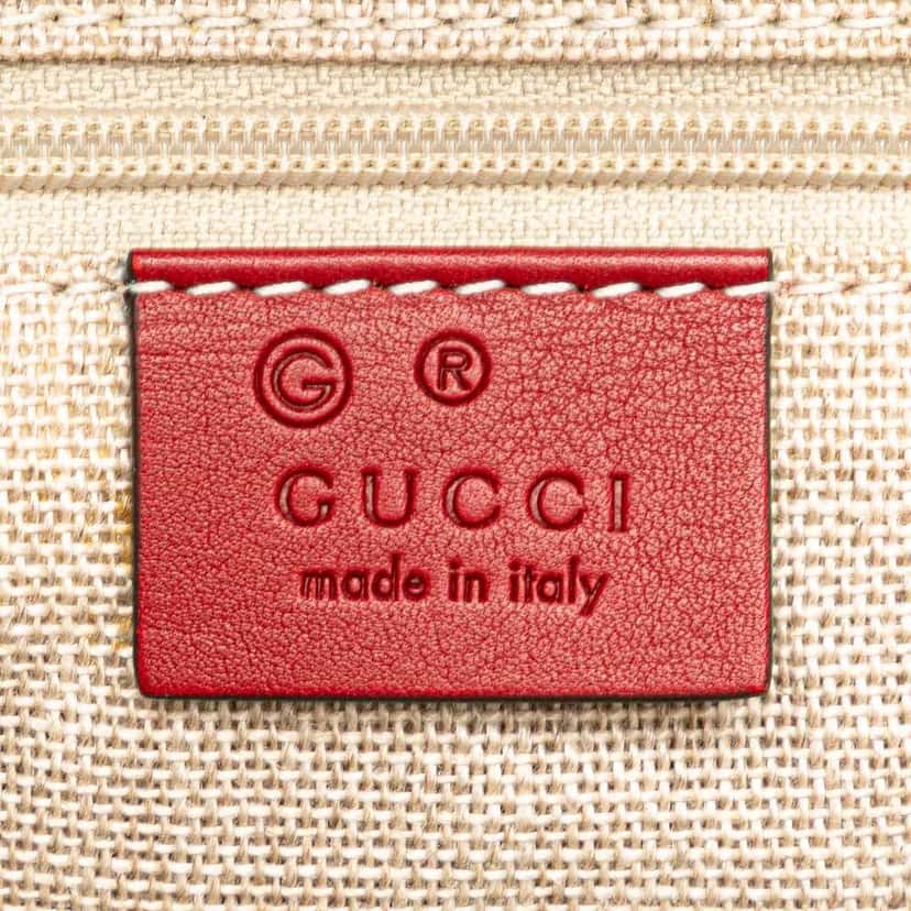 Gucci Large Microguccissima Satchel Red Leather Good condition - Box View