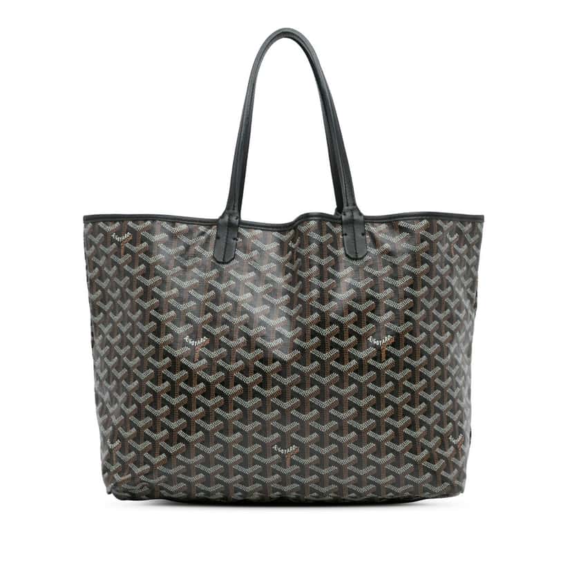 Goyard Goyardine Saint Louis PM Black Canvas Good condition - Front View