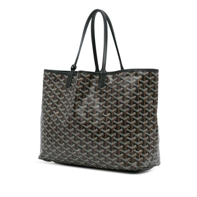 Goyard Goyardine Saint Louis PM Black Canvas Good condition - Back View