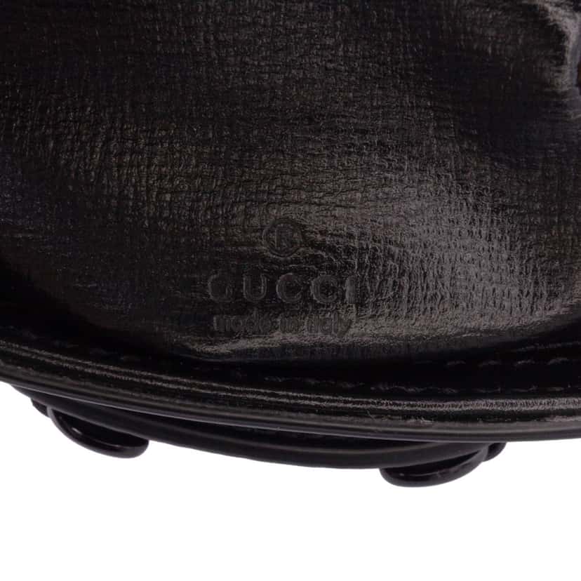 Gucci Mini Leather Horsebit 1955 Web Satchel Black Leather Good condition - Box View