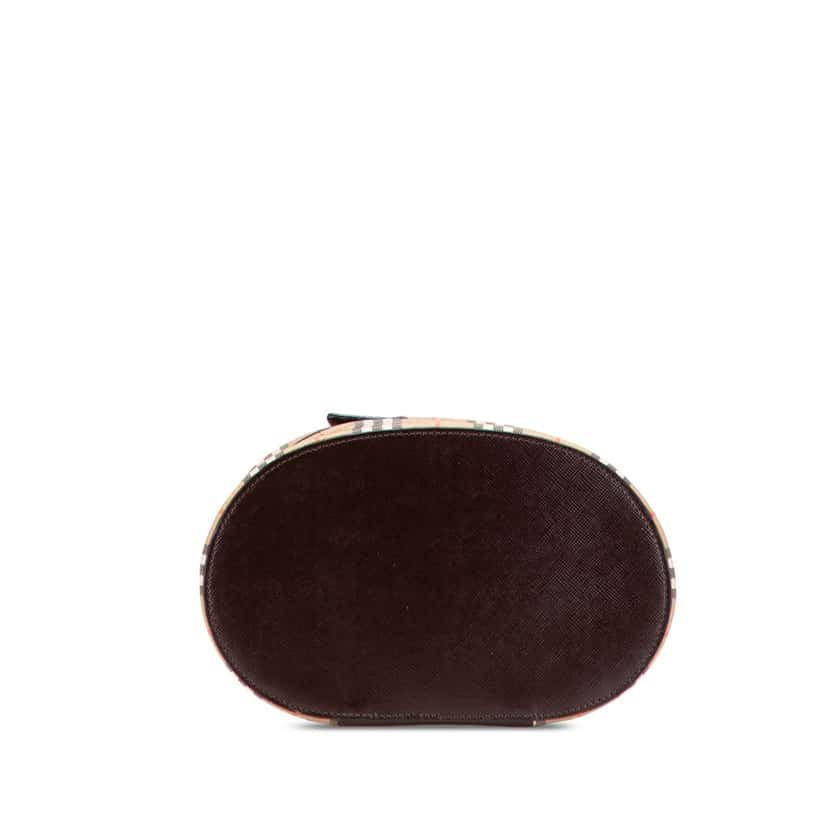 Burberry Haymarket Check Canvas Vanity Bag Brown Canvas Good condition - Inside View