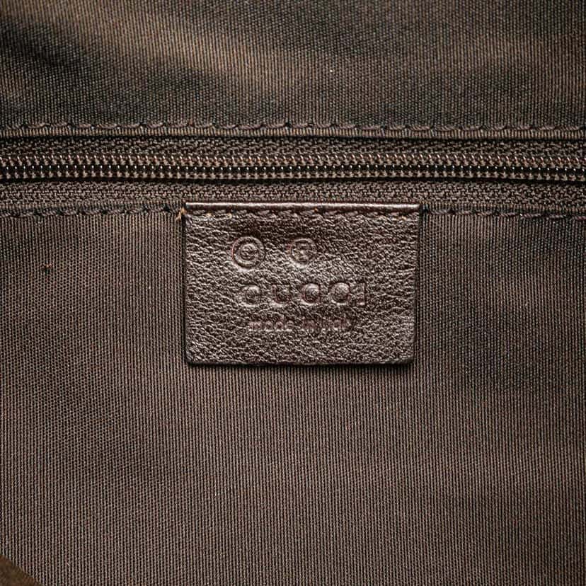 Gucci Guccissima Trimmed Canvas Shoulder Bag Brown Canvas Good condition - Box View