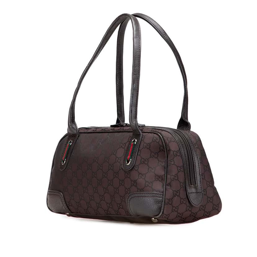 Gucci GG Nylon Princy Shoulder Bag Brown Good condition - Back View