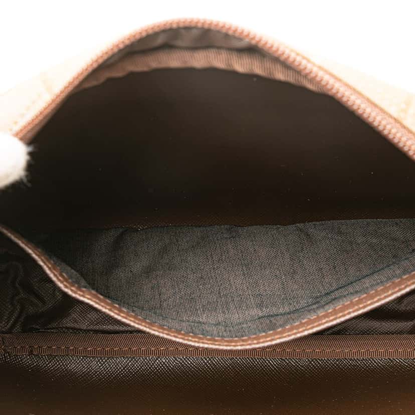 Burberry Vintage Check Canvas Clutch Brown Canvas Good condition - Box View