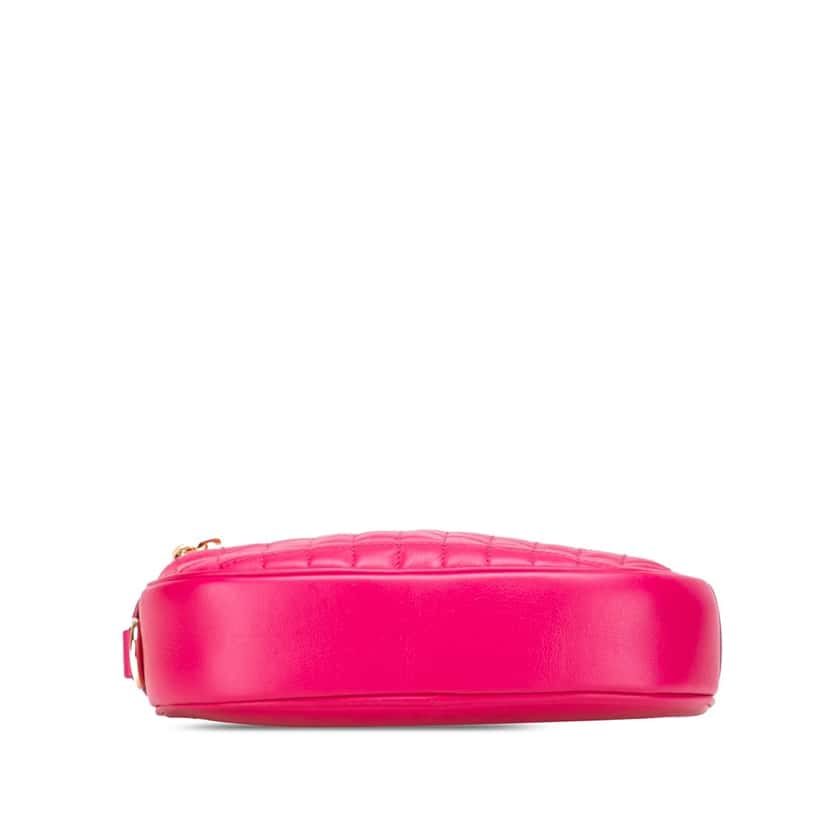 Celine Quilted Calfskin C Charm Crossbody Pink Leather Very good condition - Inside View