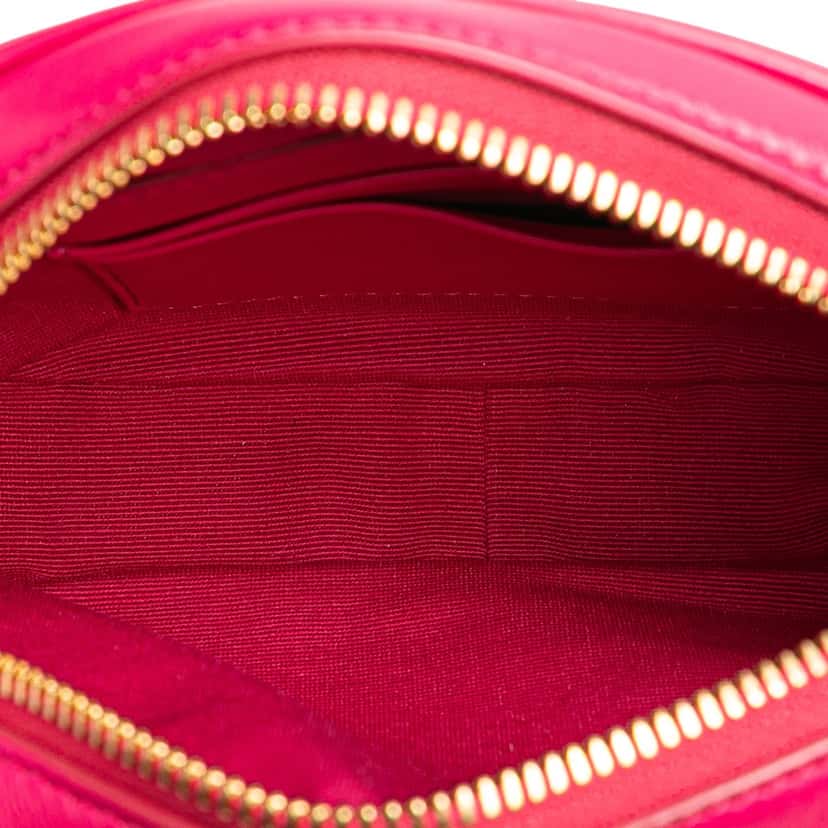 Celine Quilted Calfskin C Charm Crossbody Pink Leather Very good condition - Model View