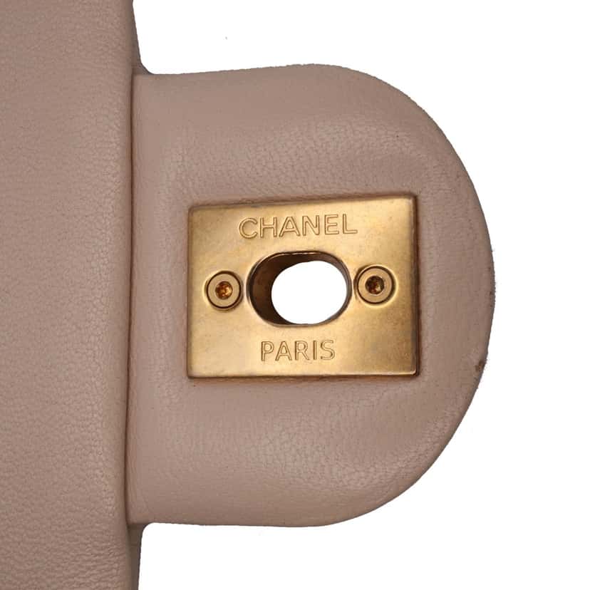 Chanel Quilted Lambskin Chaine Lettre Square Flap Brown Leather Good condition - Box View