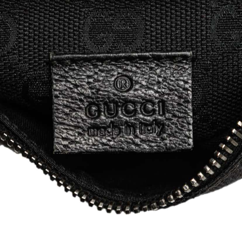Gucci GG Canvas Double Pocket Belt Bag Black Canvas Good condition - Box View