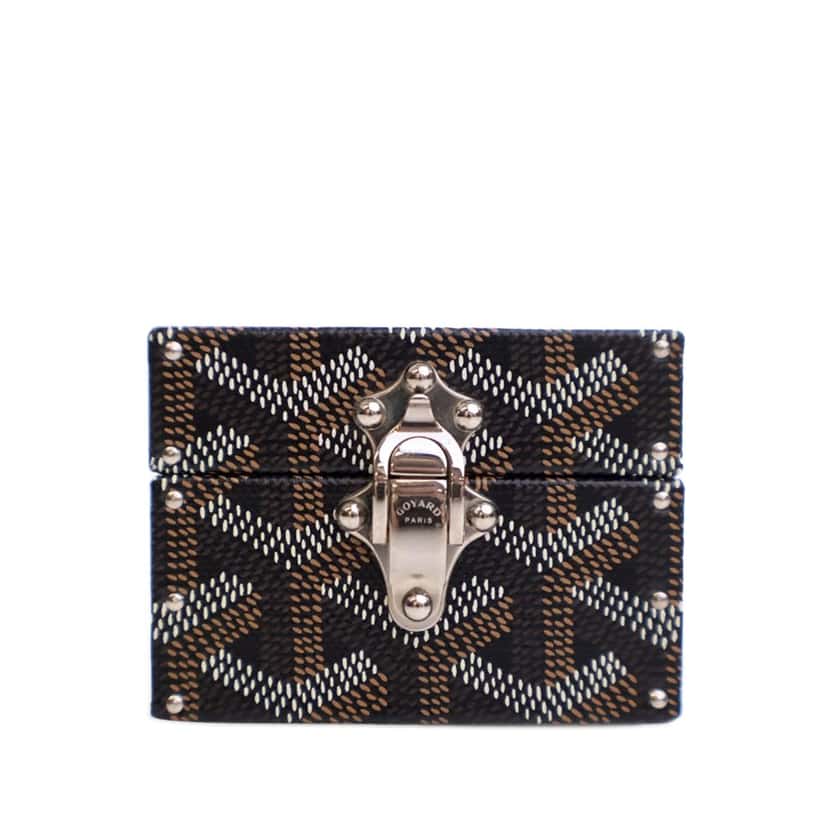 Goyard Goyardine Regence Trunk Black Canvas Good condition - Front View