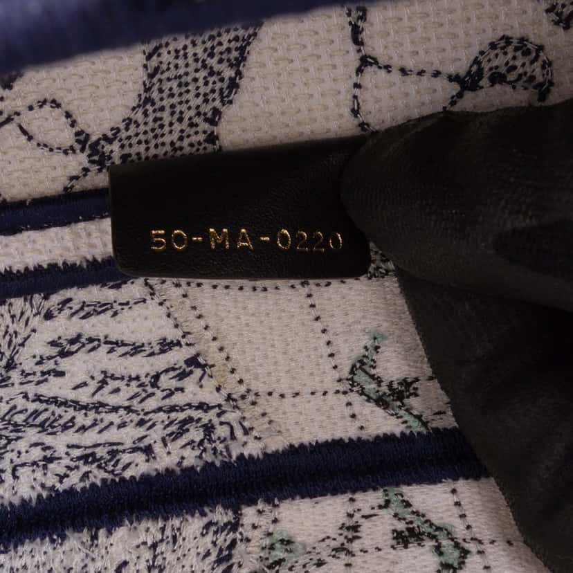 Dior Canvas Embroidered Around the World Saddle Bag Blue Canvas Good condition - Box View