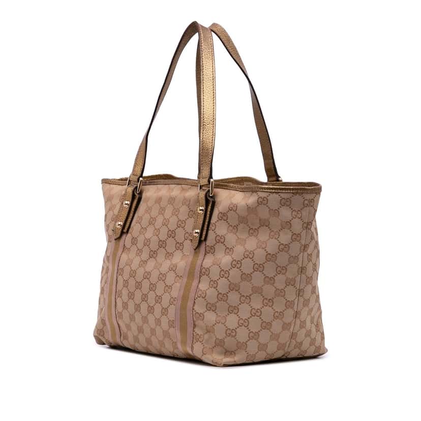Gucci GG Canvas Jolicoeur Tote Brown Canvas Good condition - Back View