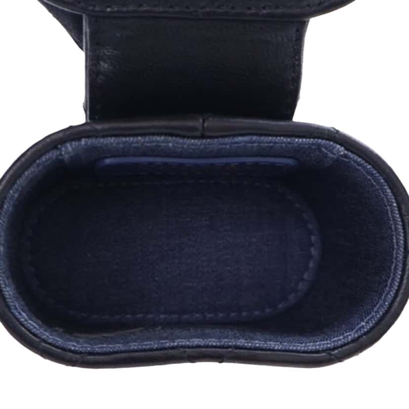 Chanel Mini Quilted Lambskin Resin Elegant Chain Tubular Vanity Case Black Leather Good condition - Box View
