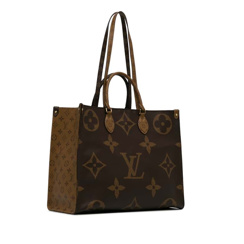 Louis Vuitton Monogram Reverse Giant OnTheGo GM Brown Canvas Good condition - Back View