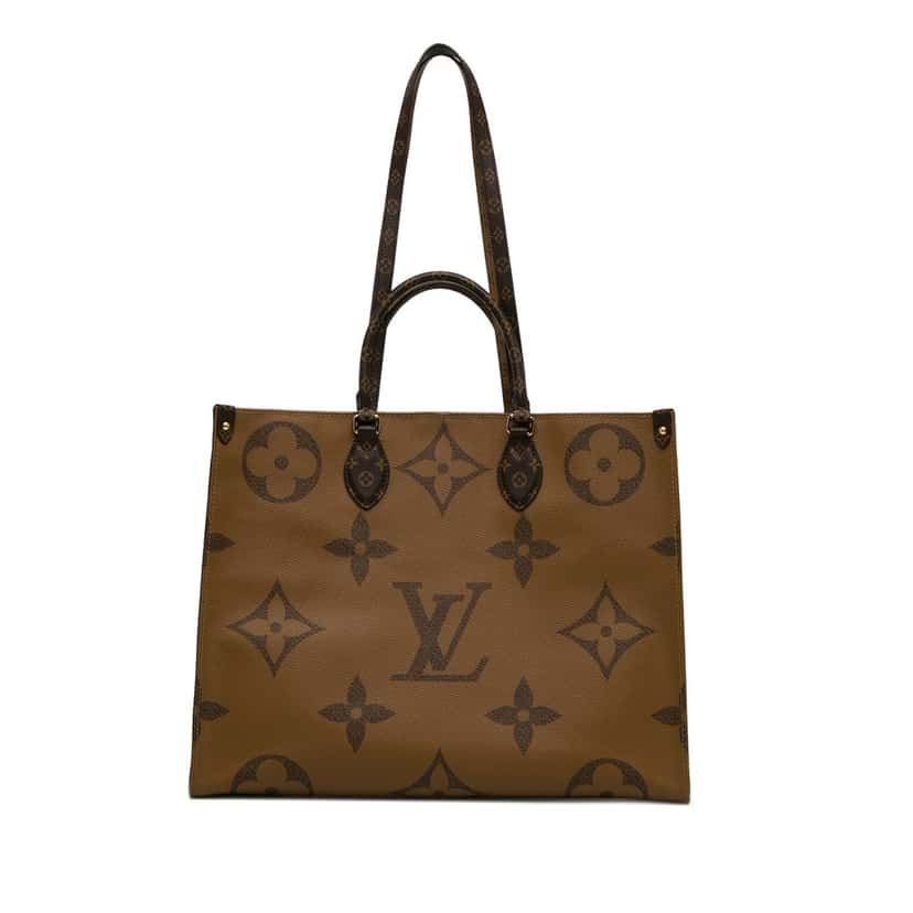 Louis Vuitton Monogram Reverse Giant OnTheGo GM Brown Canvas Good condition - Inside View