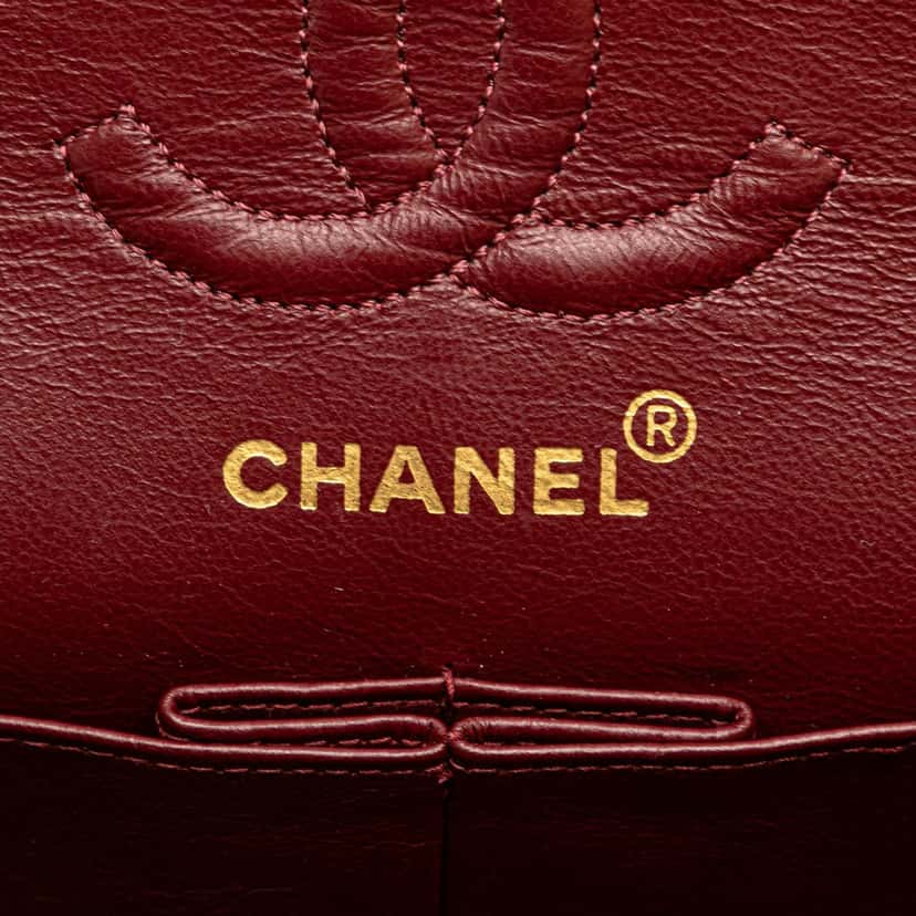 Chanel Small Classic Lambskin Double Flap Black Leather Good condition - Box View