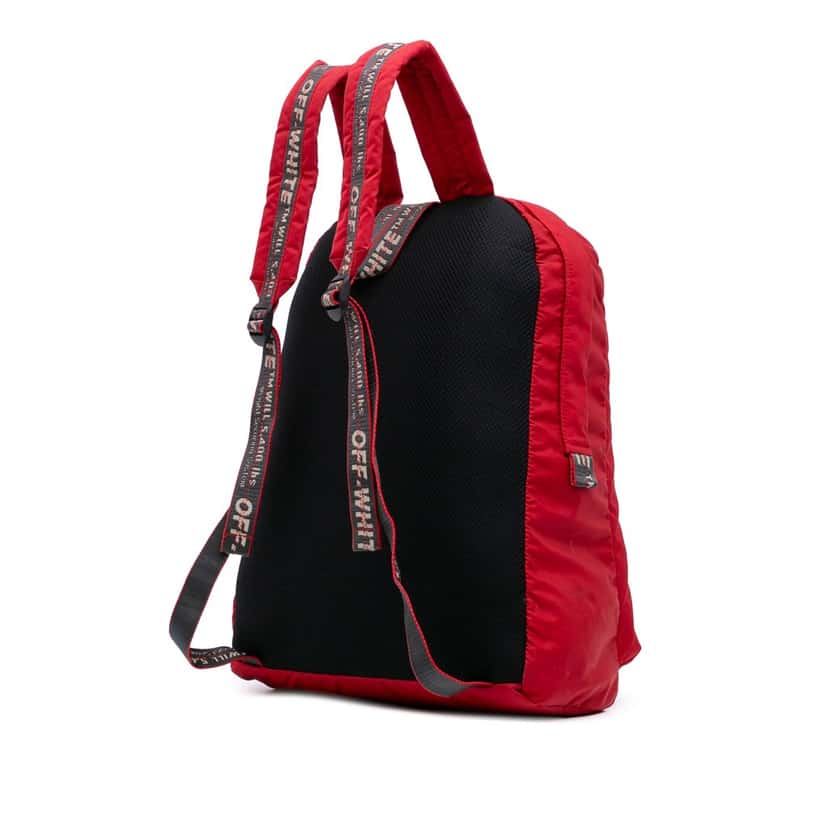 Off-white Nylon Arrows Backpack Red Good condition - Back View