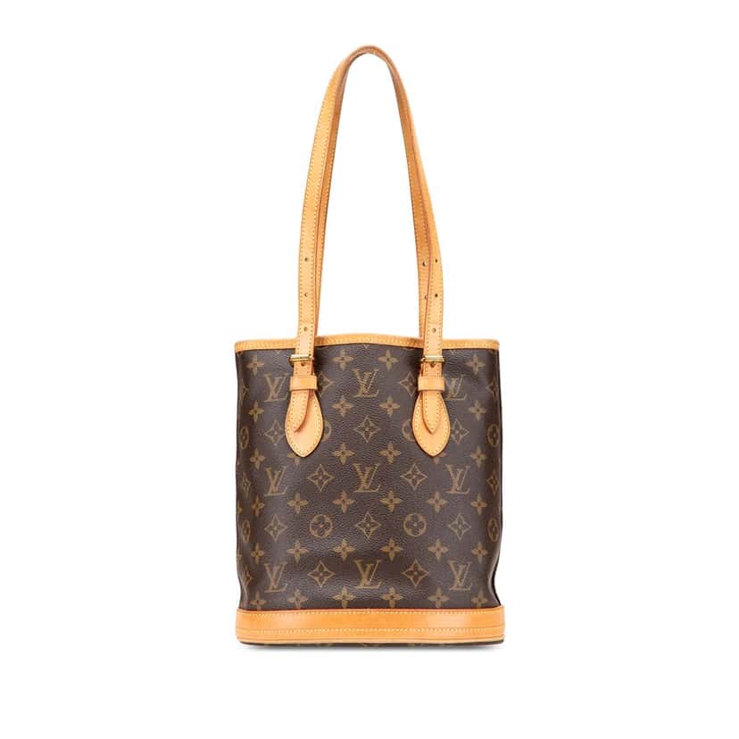 Louis Vuitton Monogram Petit Bucket Brown Canvas Good condition - Front View