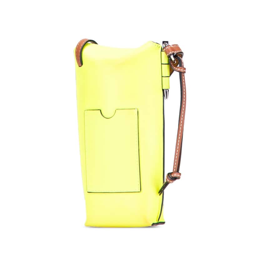 Loewe Smooth Calfskin Smiley Face Gate Pocket Crossbody Yellow Leather Good condition - Back View