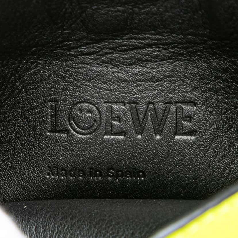Loewe Smooth Calfskin Smiley Face Gate Pocket Crossbody Yellow Leather Good condition - Box View