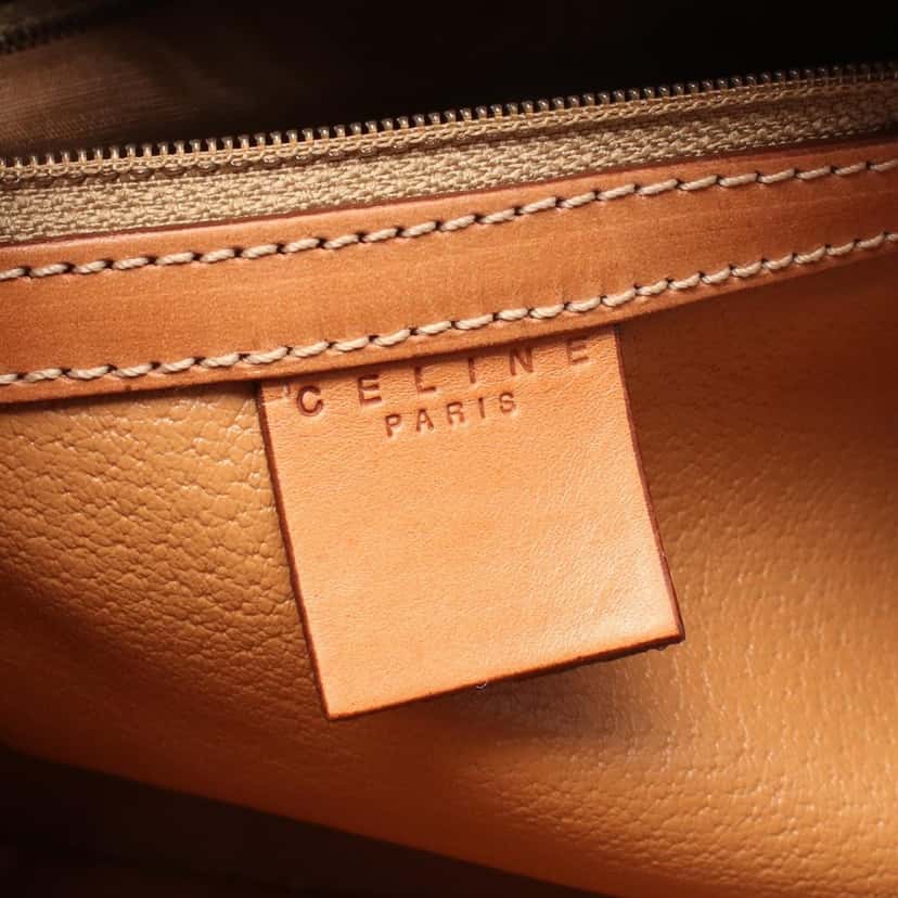 Celine Macadam Coated Canvas Handbag Brown Canvas Good condition - Box View