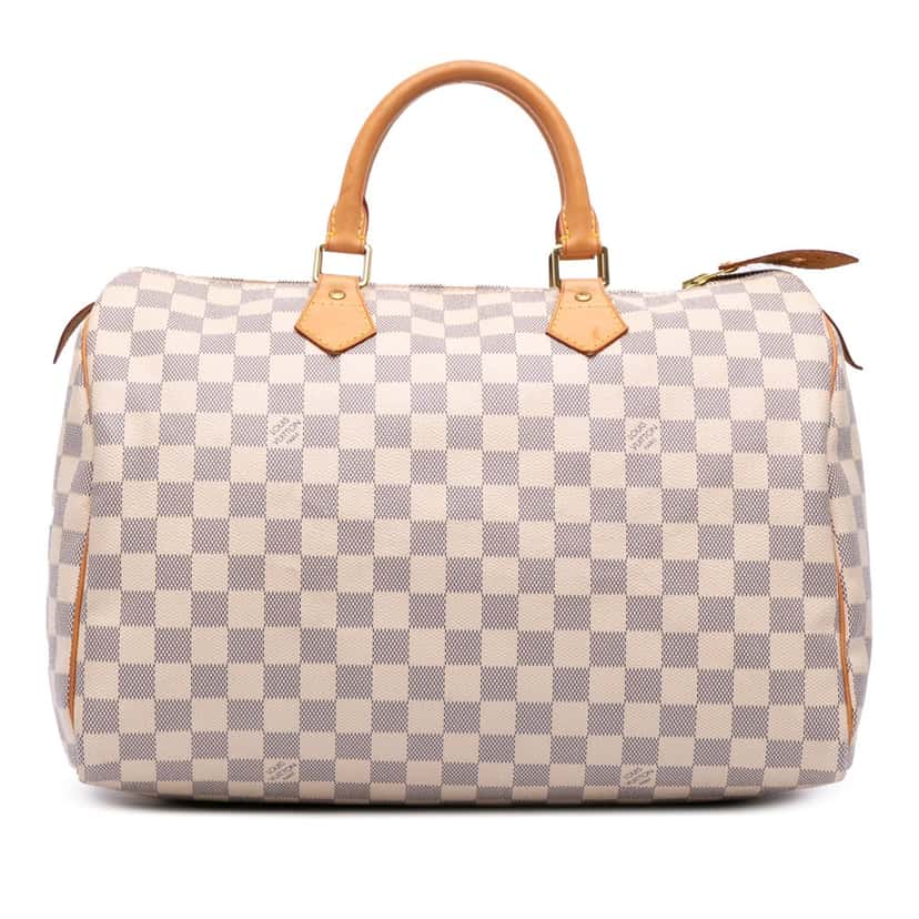 Louis Vuitton Damier Azur Speedy 30 White Canvas Good condition - Front View