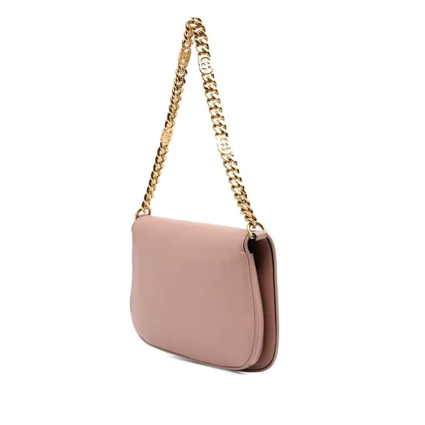 Gucci Calfskin Blondie Chain Satchel Pink Leather Very good condition - Back View