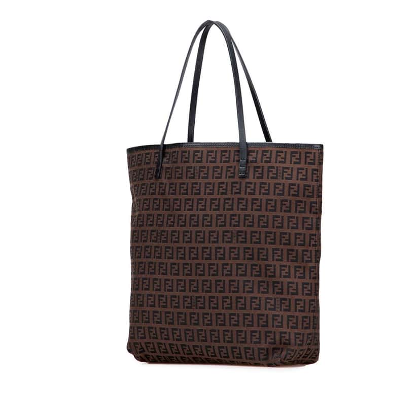 Fendi Zucchino Canvas Tote Brown Canvas Good condition - Back View