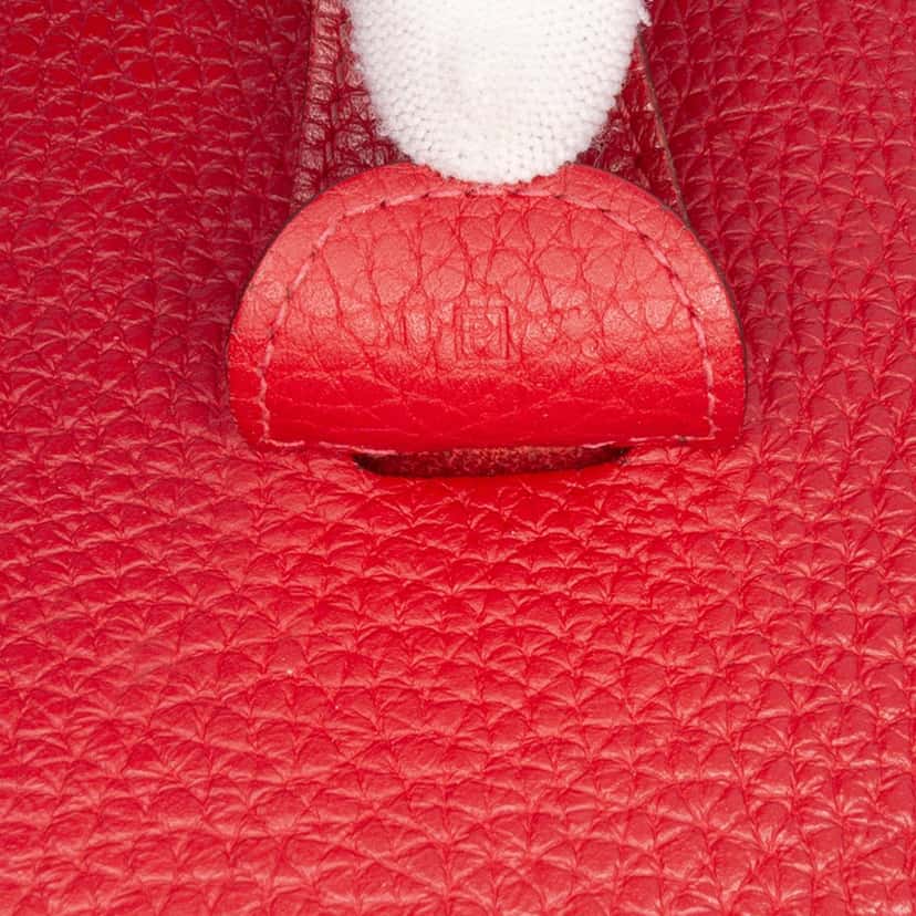 Hermès Togo Evelyne I GM Red Leather Good condition - Box View