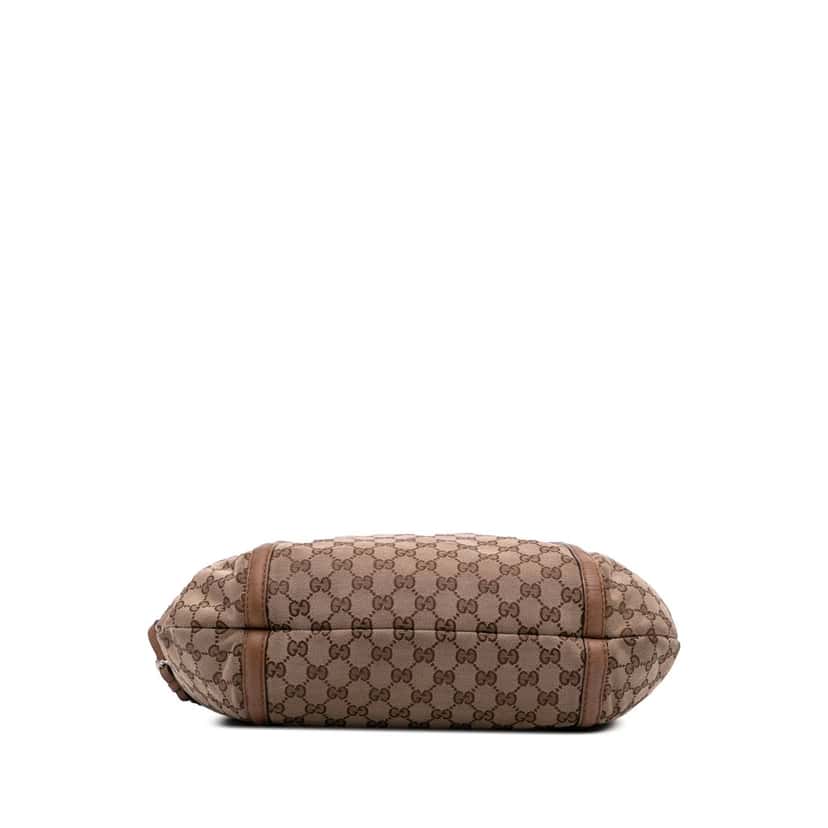 Gucci GG Canvas Techno Horsebit Hobo Brown Canvas Good condition - Inside View