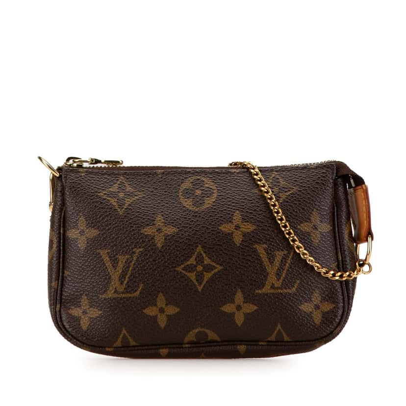 Louis Vuitton Monogram Mini Pochette Accessoires Brown Canvas Good condition - Front View