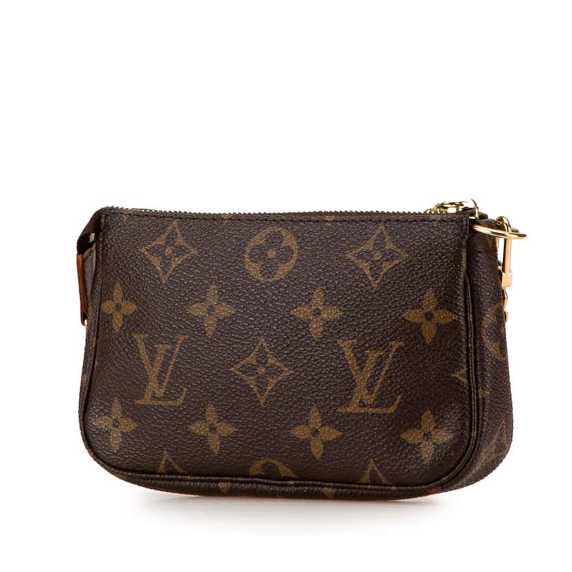 Louis Vuitton Monogram Mini Pochette Accessoires Brown Canvas Good condition - Back View