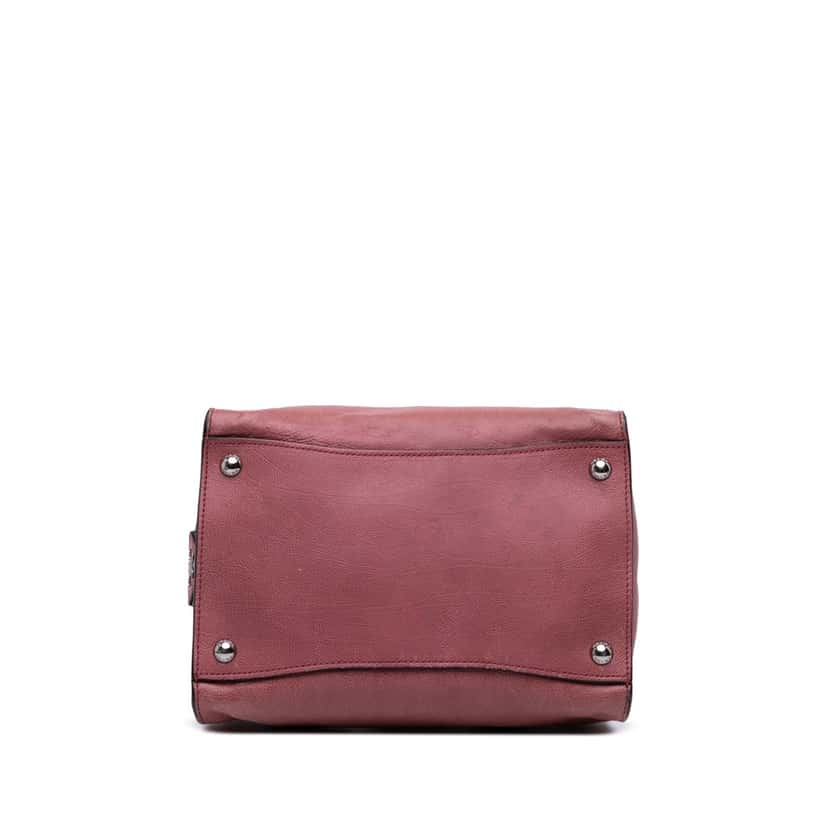 Prada Glace Calf Sound Lock Satchel Pink Leather Good condition - Inside View
