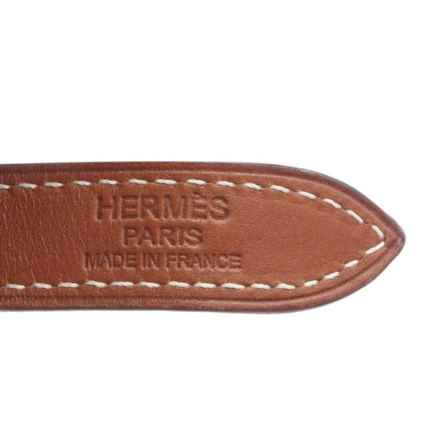 Hermès Silk and Barenia Kelly En Perles Silky City PM Blue Silk Good condition - Model View