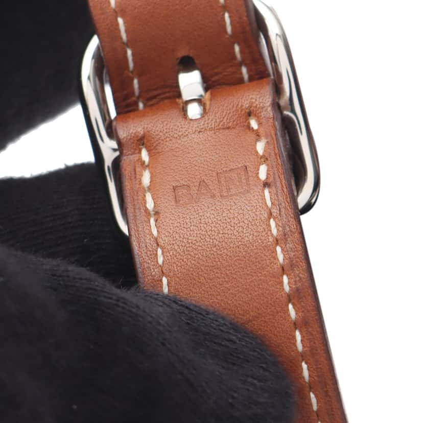 Hermès Silk and Barenia Kelly En Perles Silky City PM Blue Silk Good condition - Box View