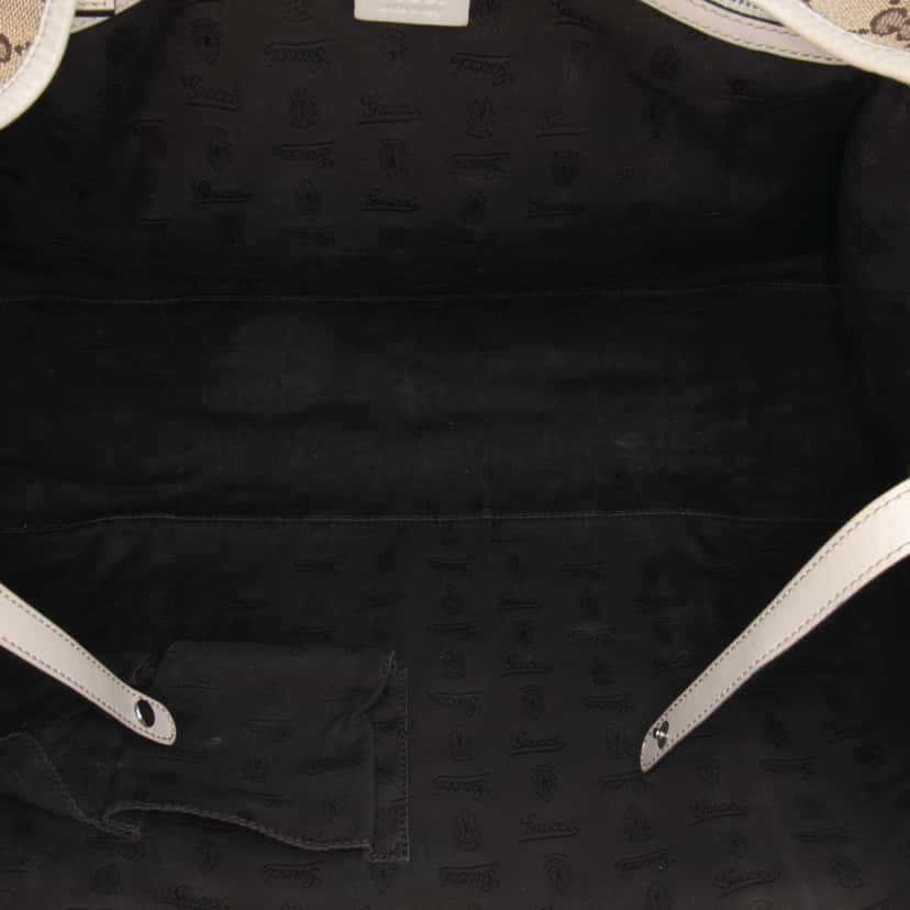 Gucci Large GG Canvas Twins Tote Brown Canvas Good condition - Model View