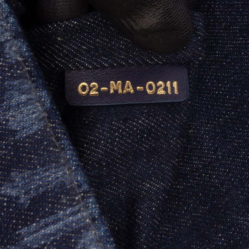Dior Printed Denim Flowers 30 Montaigne Flap Blue Denim Good condition - Box View