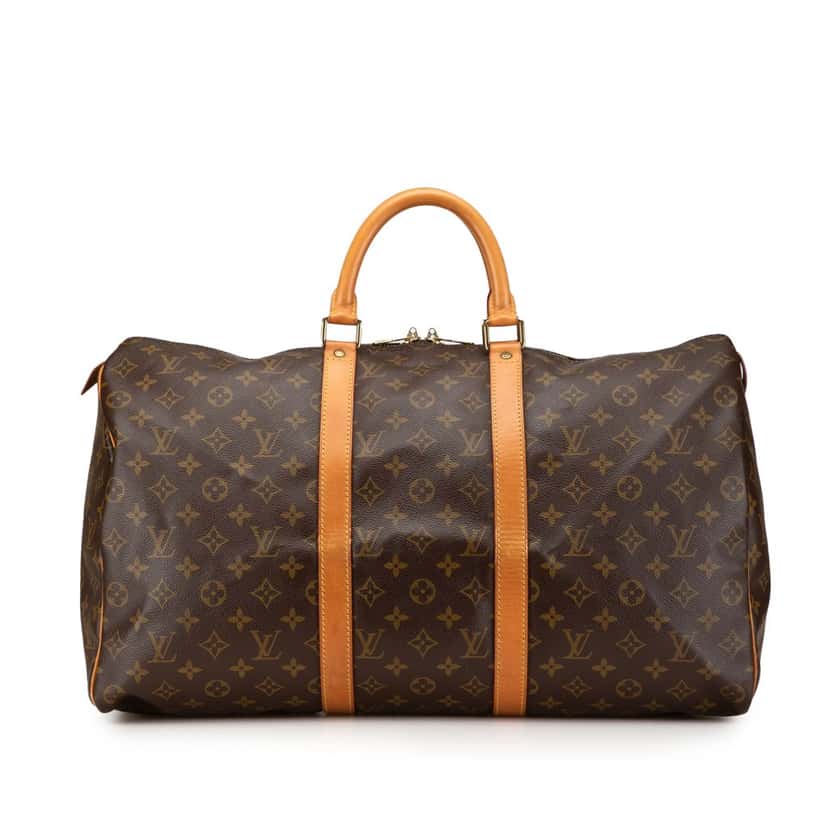 Louis Vuitton Monogram Keepall 50 Brown Canvas Good condition - Front View
