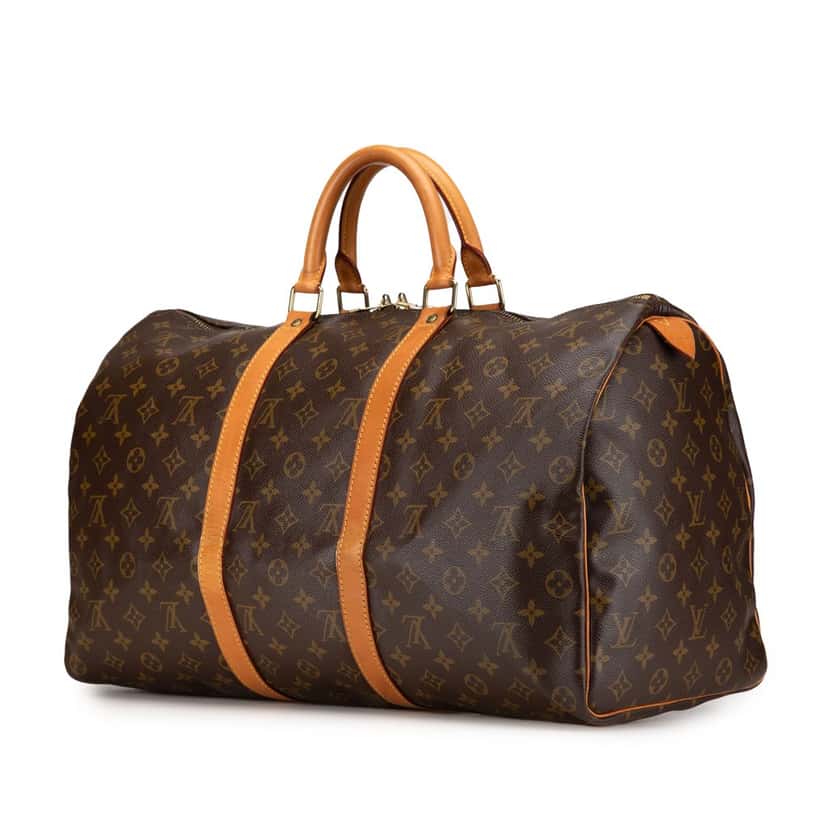 Louis Vuitton Monogram Keepall 50 Brown Canvas Good condition - Back View