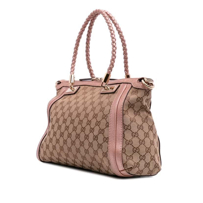 Gucci GG Canvas Bella Satchel Brown Canvas Good condition - Back View