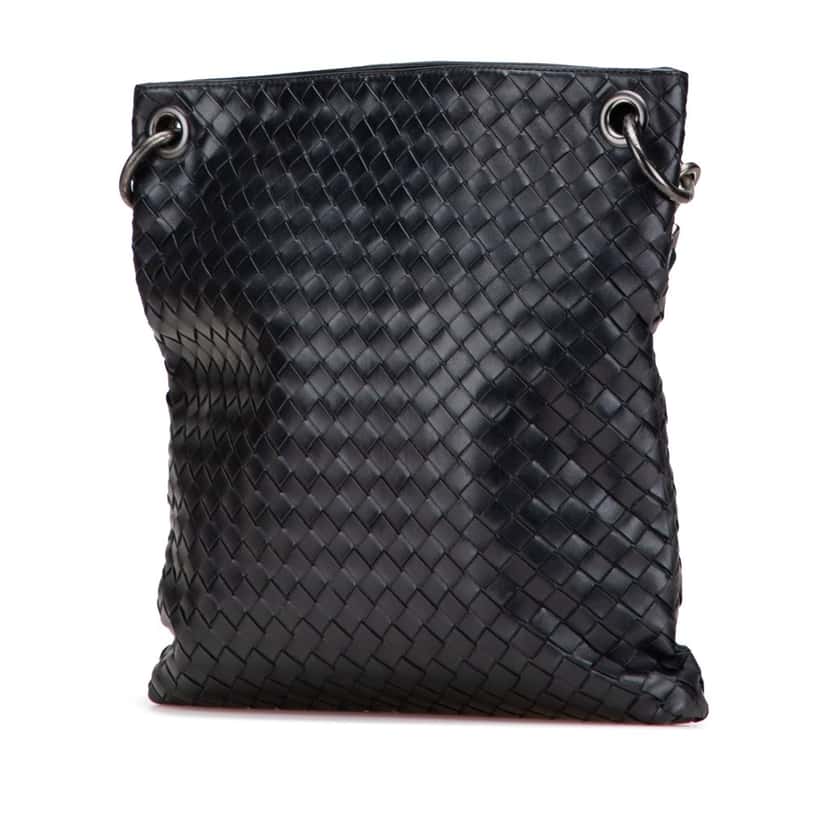 Bottega Veneta Nappa Intrecciato VN Crossbody Black Leather Very good condition - Back View